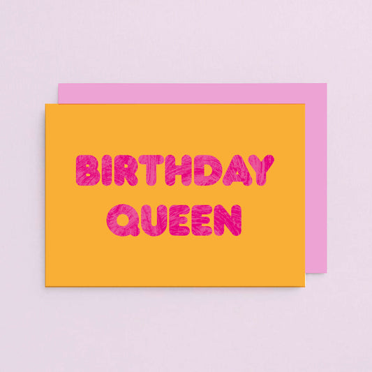 Birthday Queen Card by SixElevenCreations. Printed in the UK on sustainable card. Product Code SE5104A6