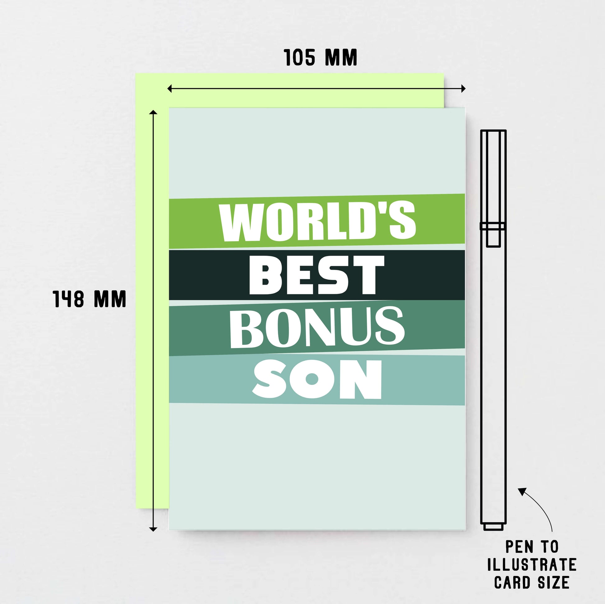 Bonus Son Card by SixElevenCreations. Reads World's best bonus son. Product Code SE0509A6