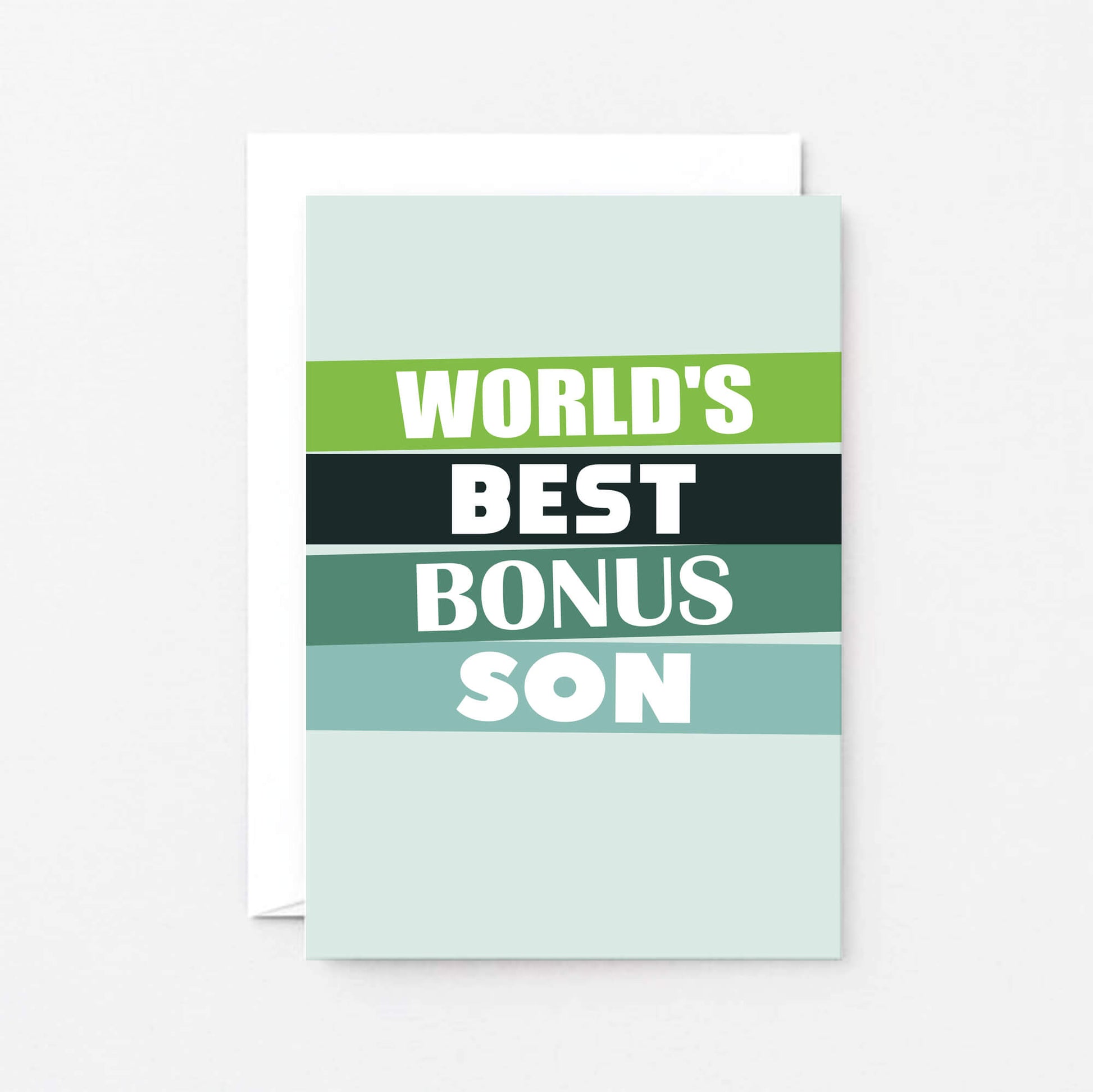Bonus Son Card by SixElevenCreations. Reads World's best bonus son. Product Code SE0509A6