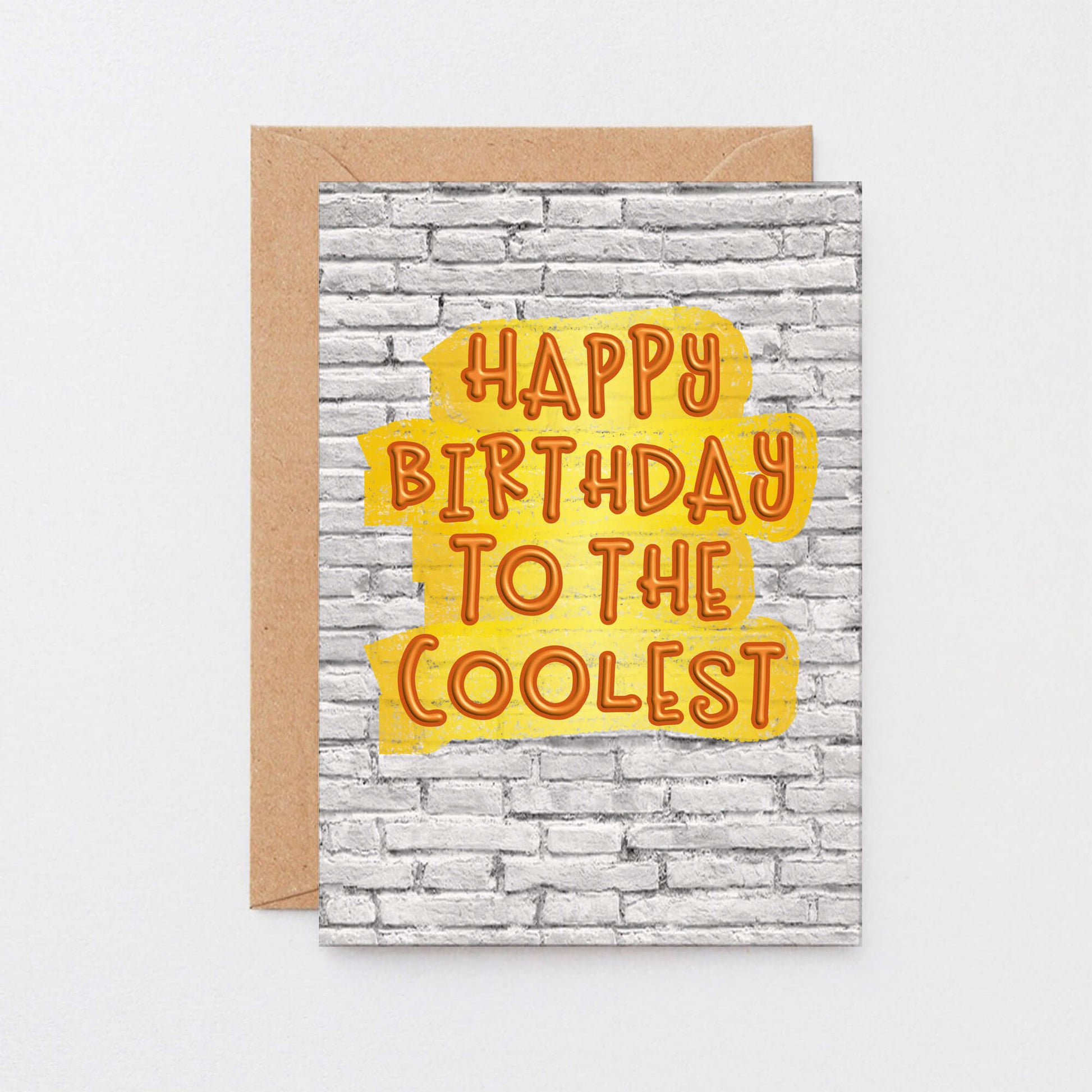 Birthday Card by SixElevenCreations. Reads Happy Birthday to the Coolest. Product Code SE3601A6