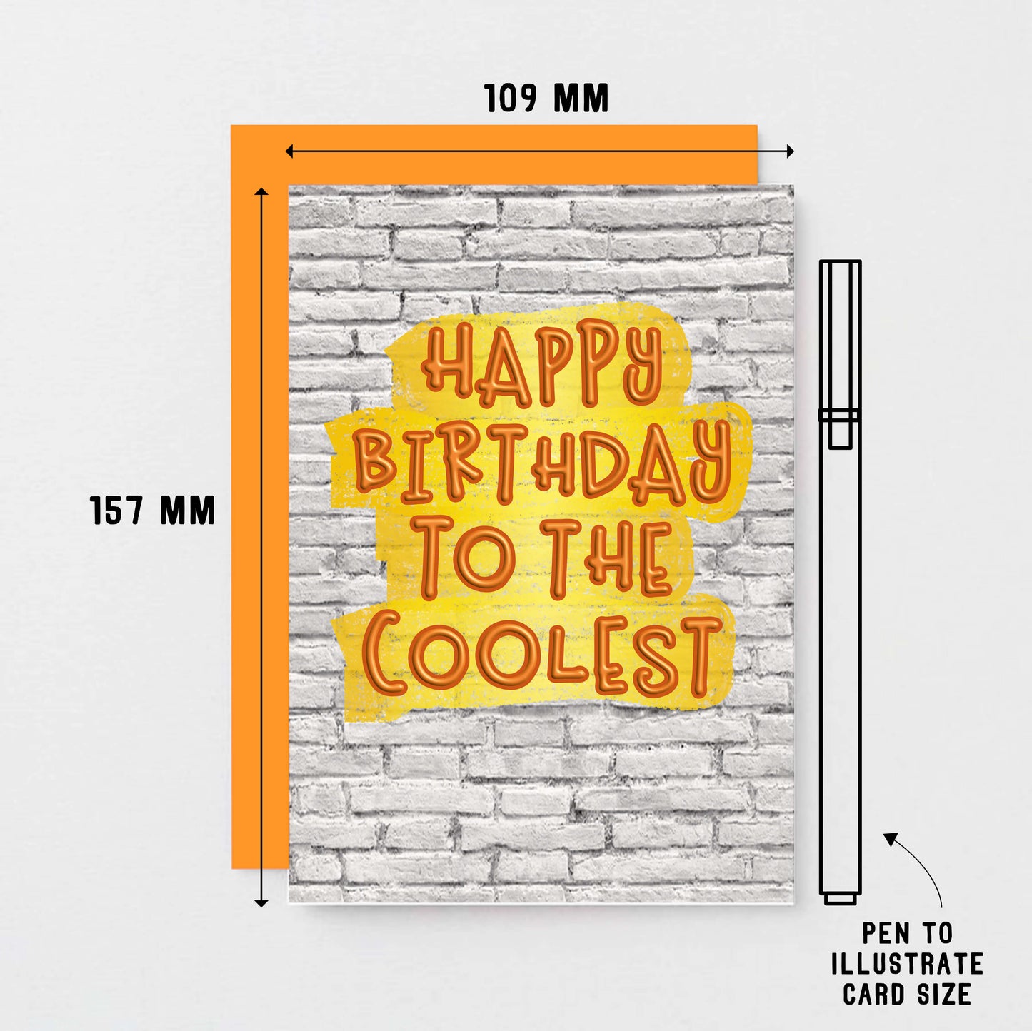 Birthday Card by SixElevenCreations. Reads Happy Birthday to the Coolest. Product Code SE3601A6