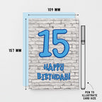 15th Birthday Card by SixElevenCreations. Product Code SE3613A6