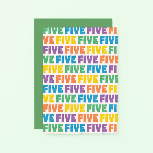 Five Years Old Card by SixElevenCreations. Product Code SE4105A6