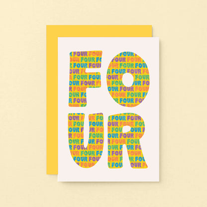 Four Years Card by SixElevenCreations. Product Code SE4104A6