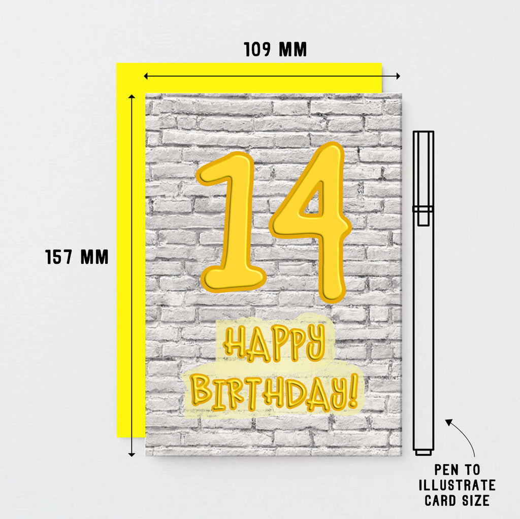 14th Birthday Card by SixElevenCreations. Product Code SE3612A6