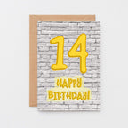 14th Birthday Card by SixElevenCreations. Product Code SE3612A6