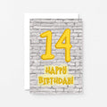 14th Birthday Card by SixElevenCreations. Product Code SE3612A6
