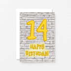 14th Birthday Card by SixElevenCreations. Product Code SE3612A6