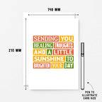 Get Well Soon Card by SixElevenCreations. Reads Sending you healing thoughts and a little sunshine to brighten your day. Product Code SE0075A5