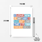 Godfather Card by SixElevenCreations. Reads I love how we don't have to say out loud that I'm your favourite godchild. Product Code SE0172A5