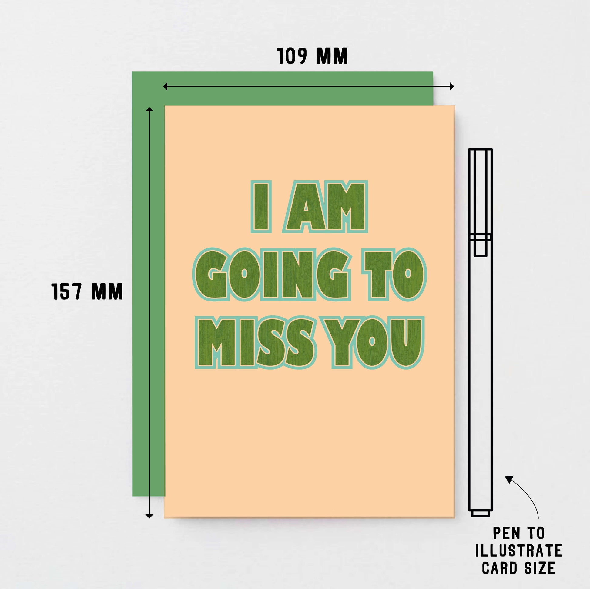 I Am Going To Miss You Card by SixElevenCreations. Product Code SE1504A6