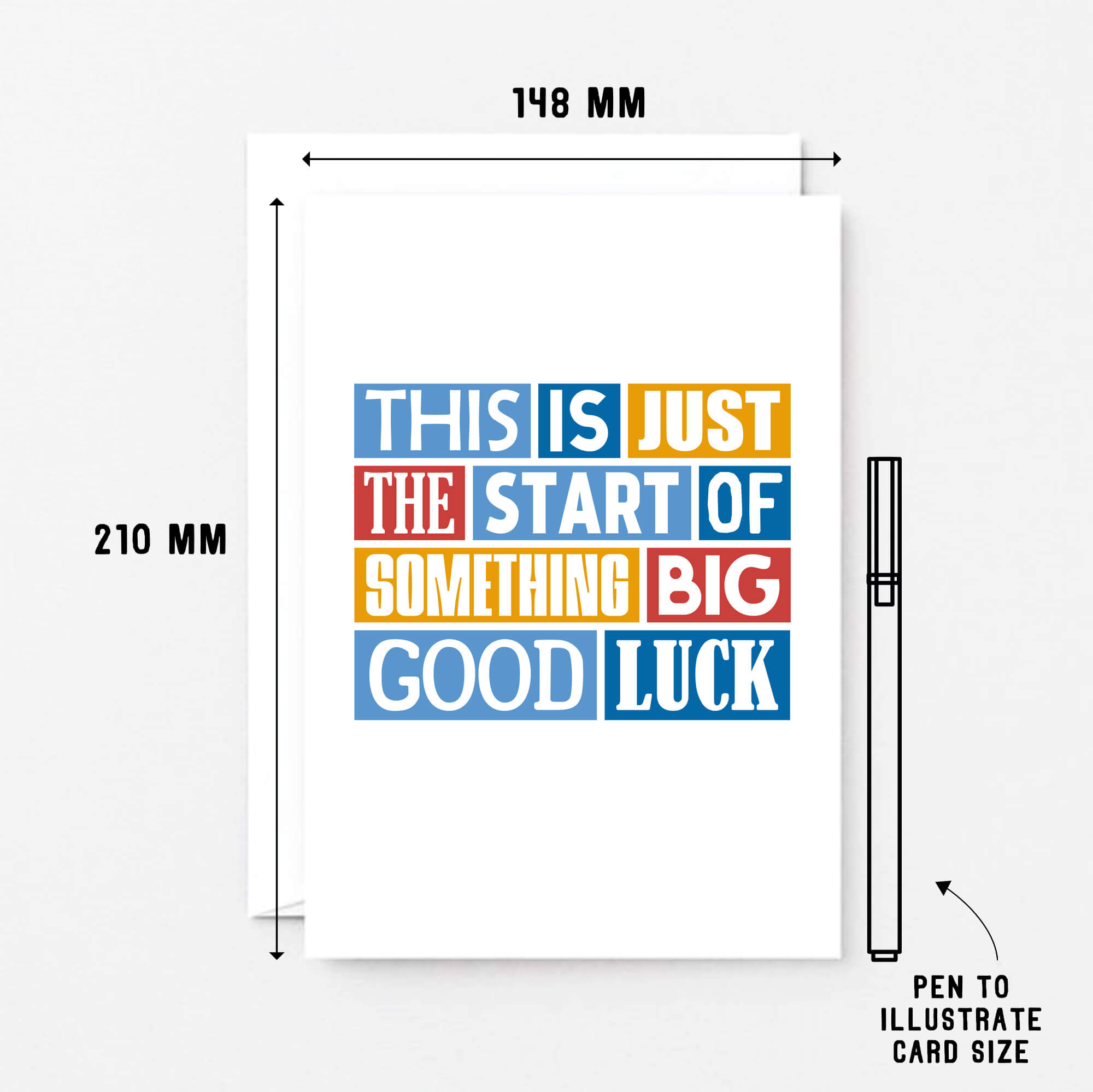 Good Luck Card by SixElevenCreations. Reads This is just the start of something big. Good luck. Product Code SE0085A5