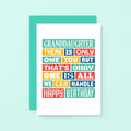 Granddaughter Birthday Card by SixElevenCreations. Reads Granddaughter There is only one you but that's okay. One is all we can handle. Happy birthday. Product Code SE0348A6
