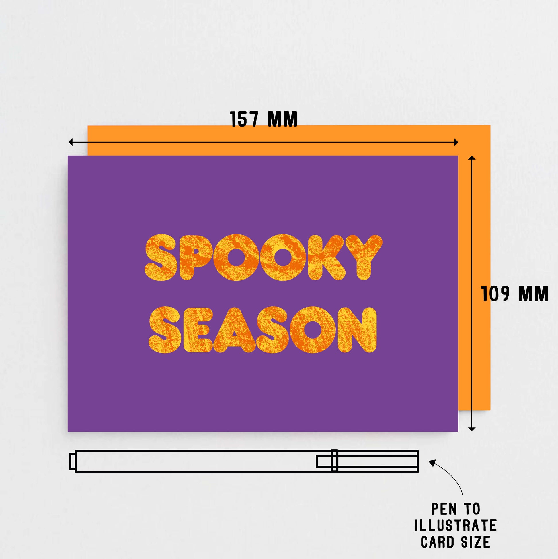 Halloween Card by SixElevenCreations. Reads Spooky Season. Product Code SEH0014A6