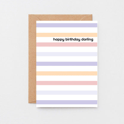 Happy Birthday Darling Card by SixElevenCreations. Product Code SE3501A6