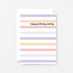 Happy Birthday Darling Card by SixElevenCreations. Product Code SE3501A6