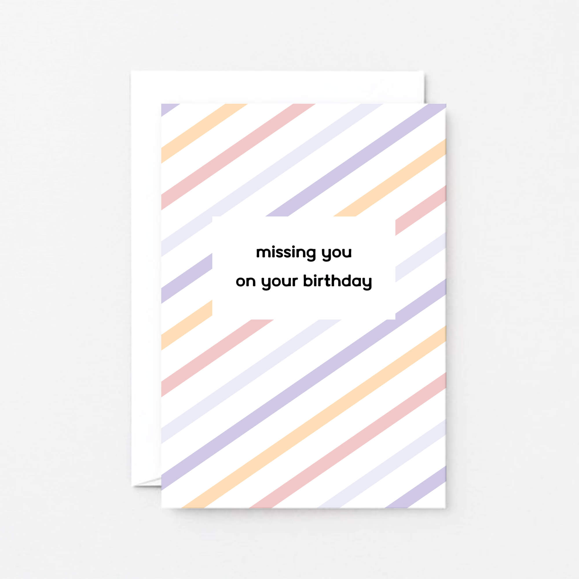 Birthday Card by SixElevenCreations. Reads Missing You On Your Birthday. Product Code SE3503A6