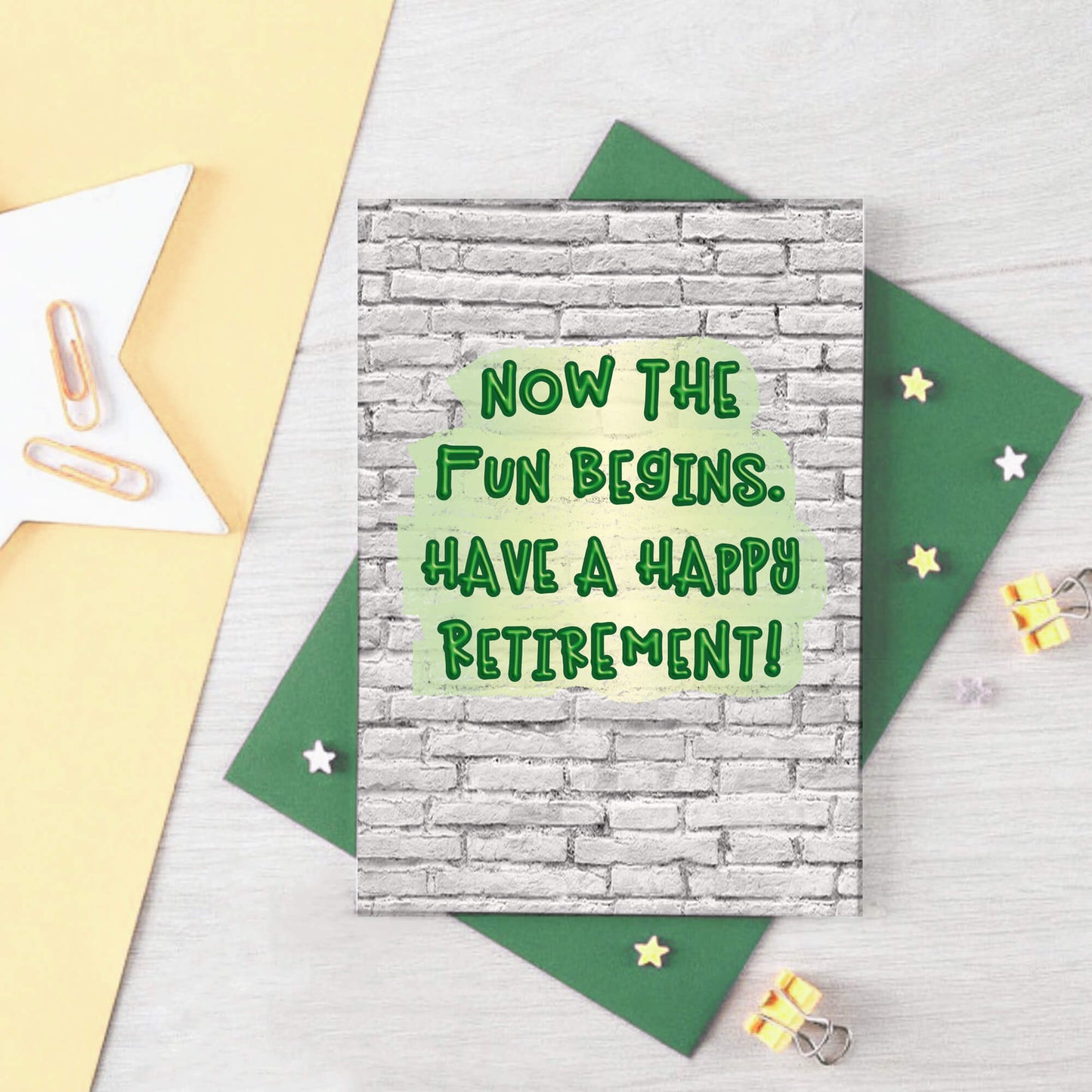 Retirement Card by SixElevenCreations Reads Now the fun begins. Have a happy retirement! Product Code SE3604A6