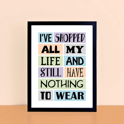 Shopping Quote Print-SixElevenCreations-SEP0006A4