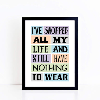 Shopping Quote Print-SixElevenCreations-SEP0006A4
