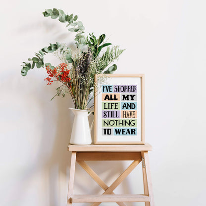 Shopping Quote Print-SixElevenCreations-SEP0006A4
