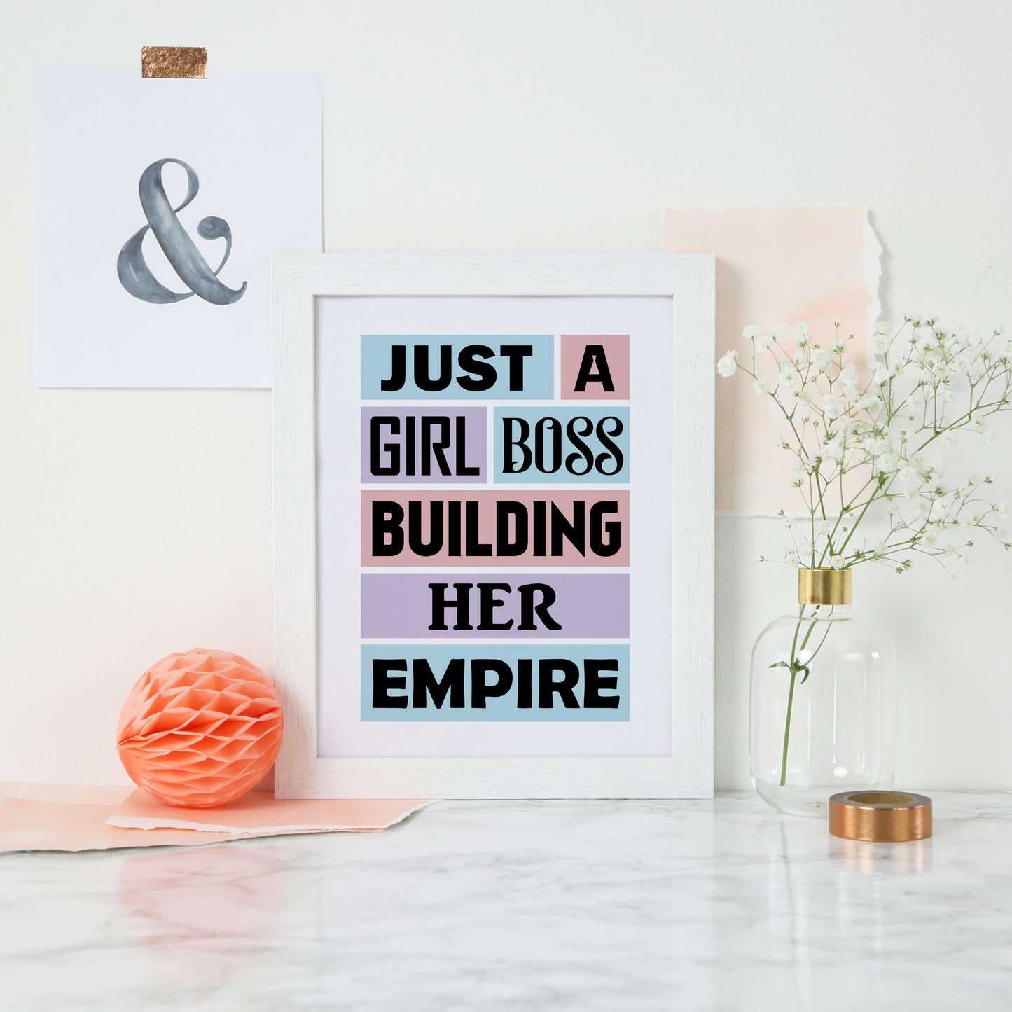 Girl Boss Quote Print by SixElevenCreations Product Code SEP0022