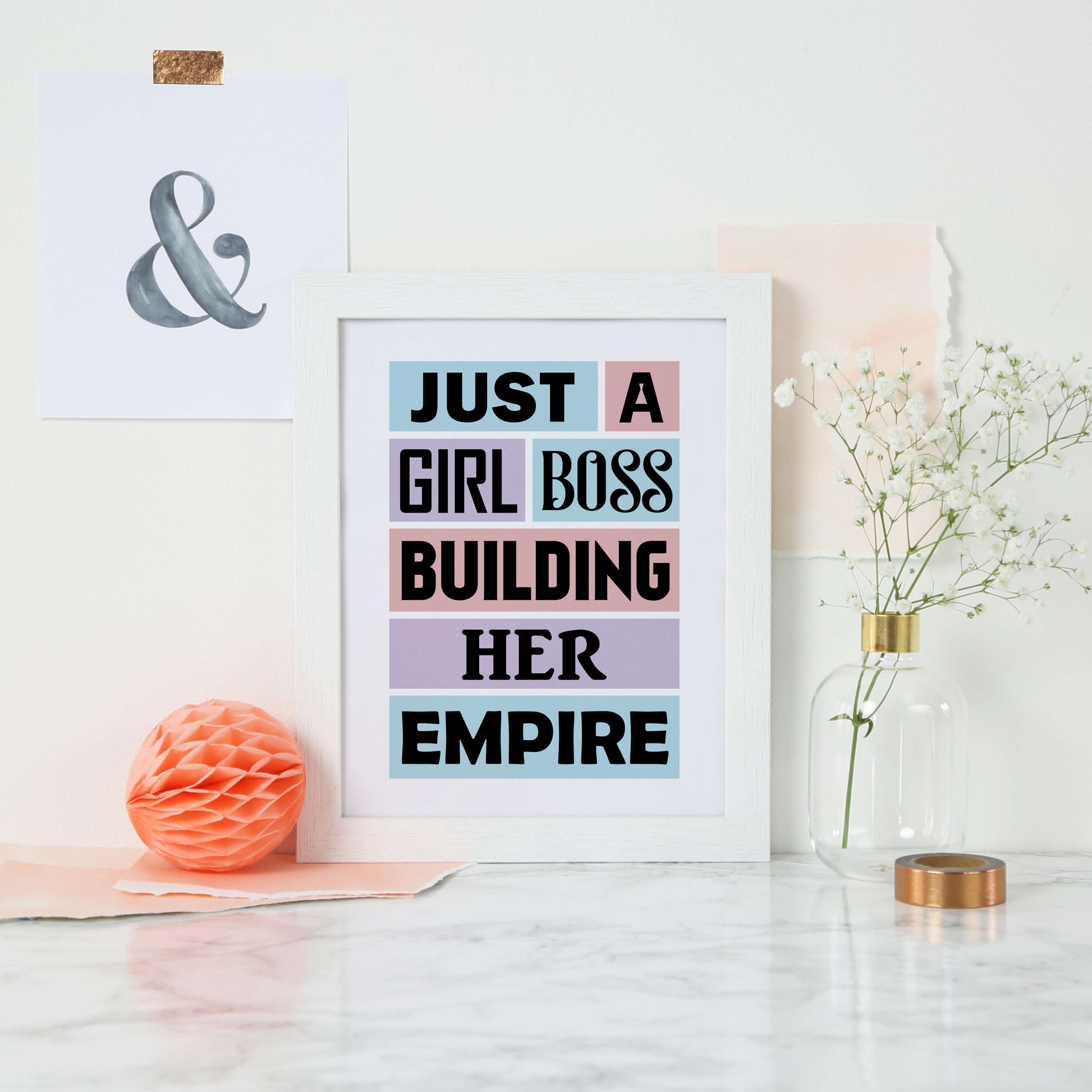 Girl Boss Quote Print by SixElevenCreations Product Code SEP0022