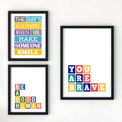 You Are Brave Kids Wall Print by SixElevenCreations Product Code SEP0031