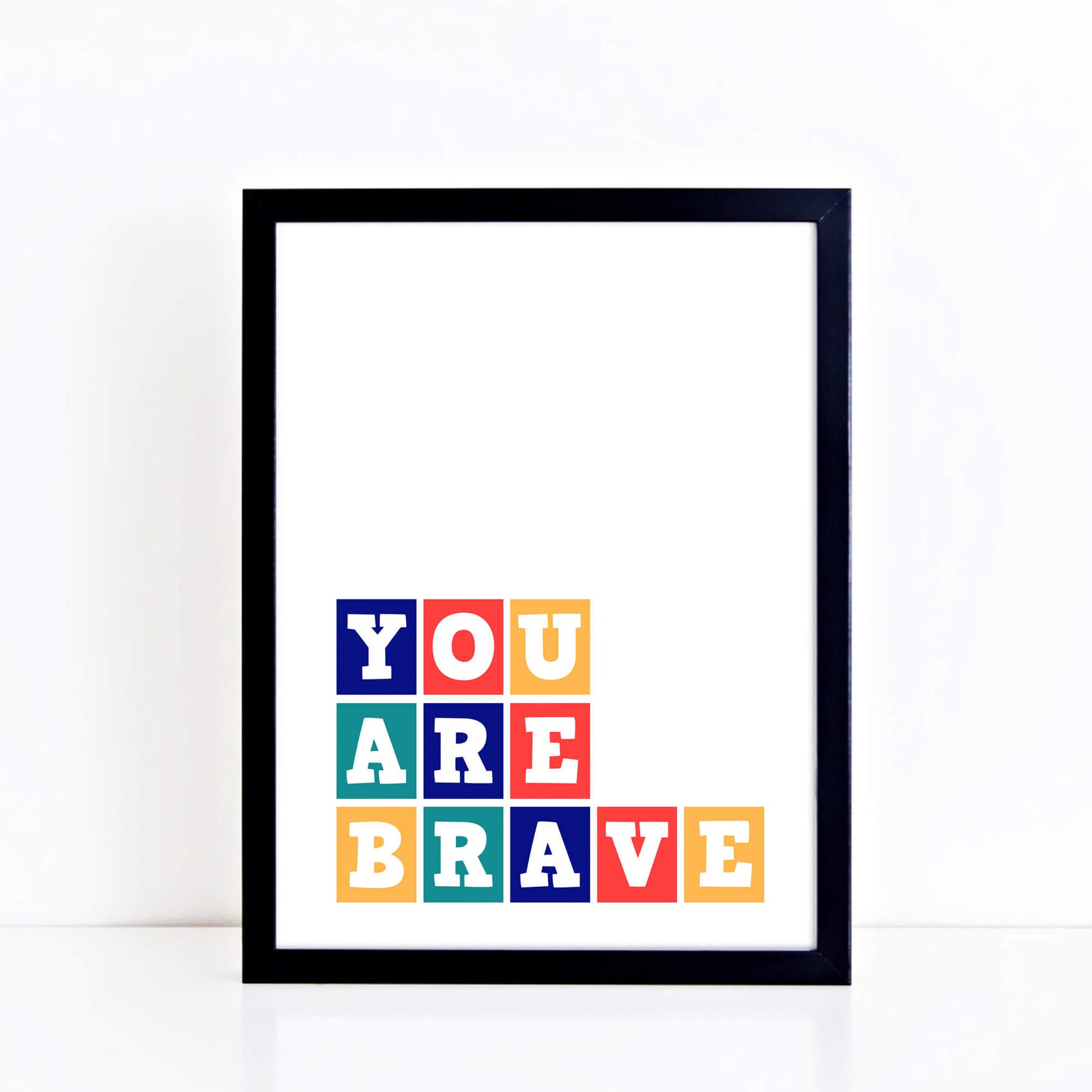 You Are Brave Kids Wall Print by SixElevenCreations Product Code SEP0031