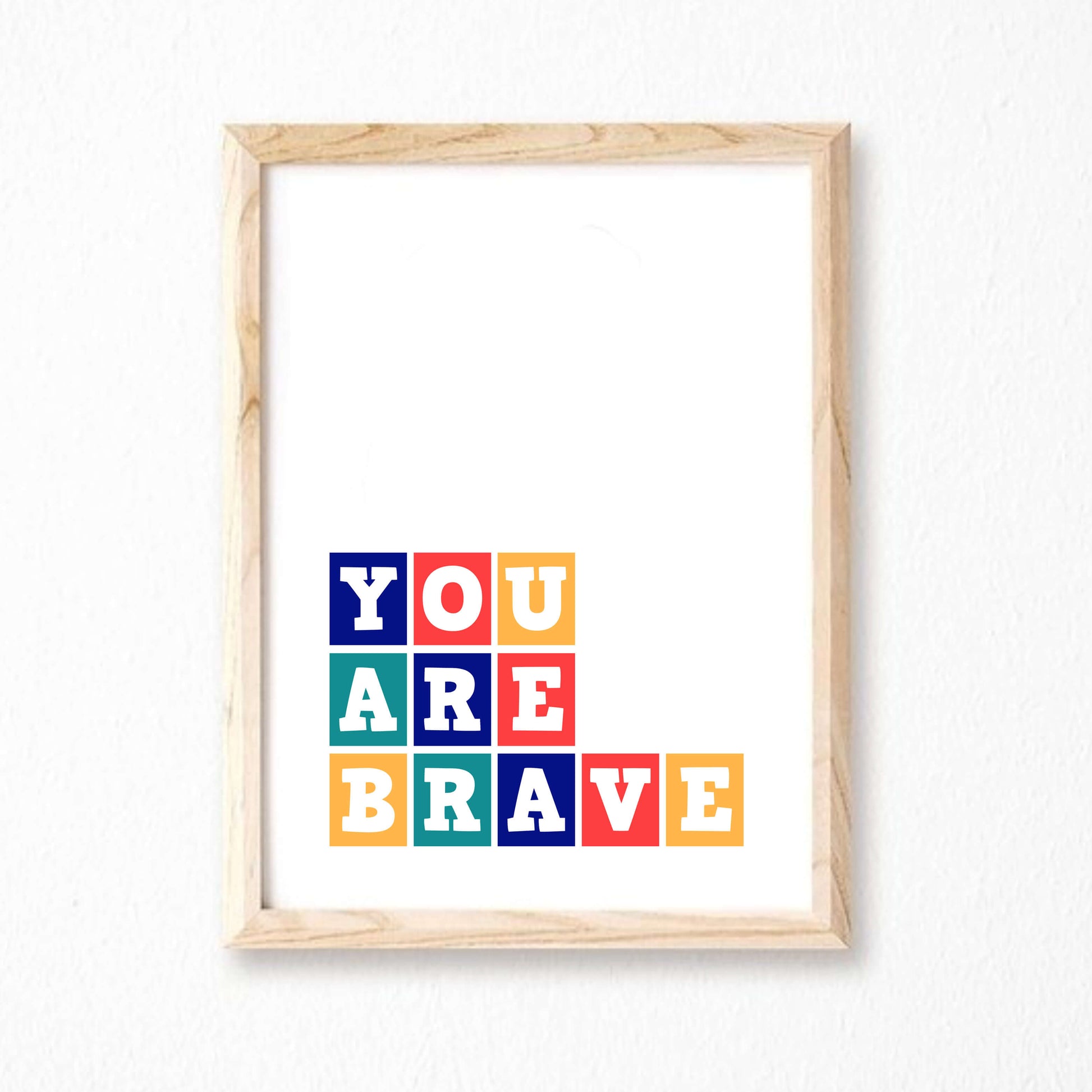 You Are Brave Kids Wall Print by SixElevenCreations Product Code SEP0031