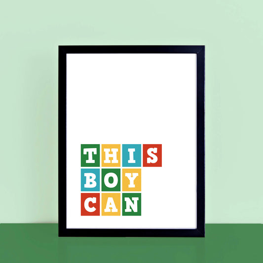 This Boy Can Print Wall Art by SixElevenCreations Product Code SEP0033