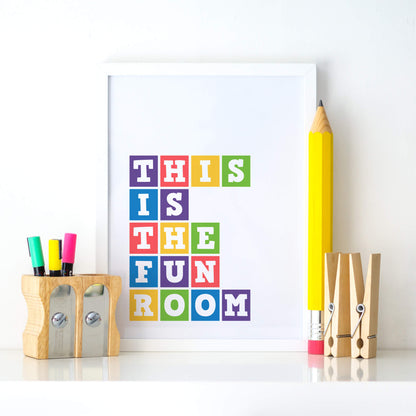 This Is The Fun Room Print by SixElevenCreations Product Code SEP0042