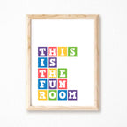 This Is The Fun Room Print by SixElevenCreations Product Code SEP0042
