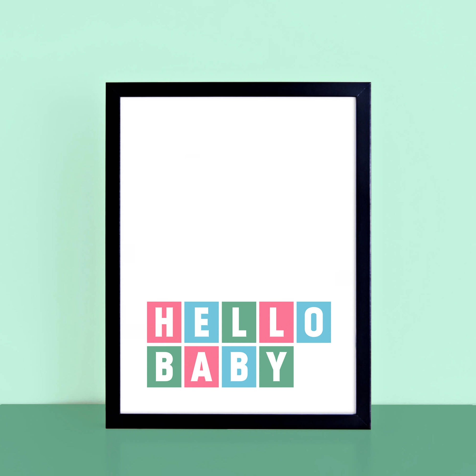 Hello Baby Nursery Wall Art by SixElevenCreations Product Code SEP0044