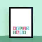 Hello Baby Nursery Wall Art by SixElevenCreations Product Code SEP0044