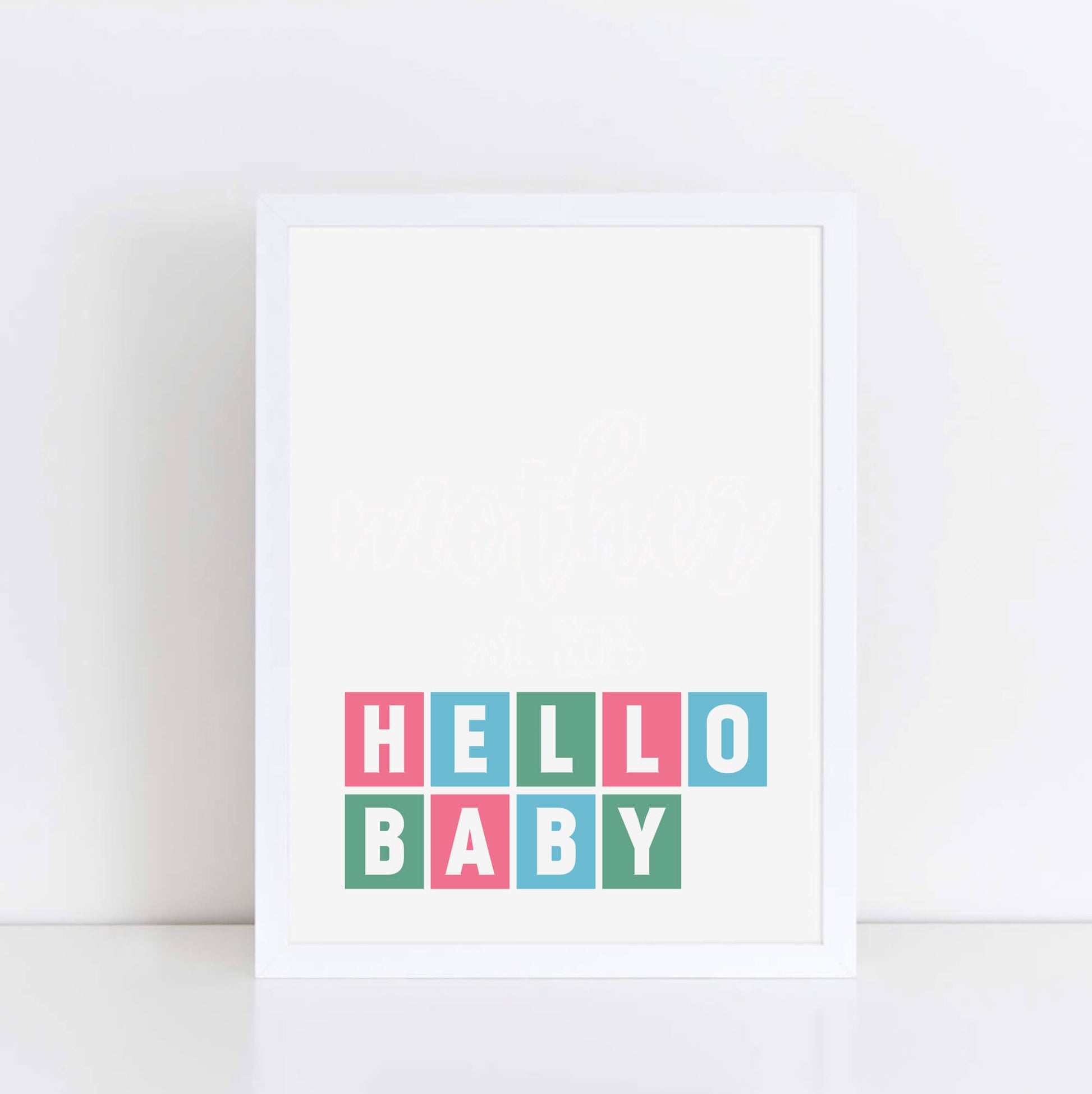 Hello Baby Nursery Wall Art by SixElevenCreations Product Code SEP0044