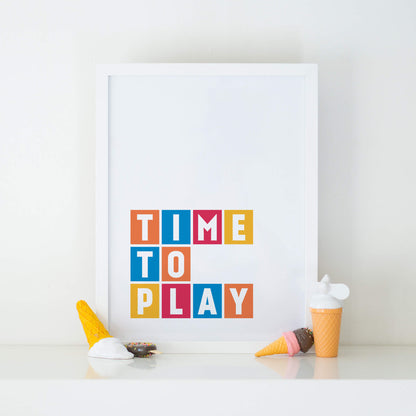 Time To Play Poster by SixElevenCreations Product Code SEP0045
