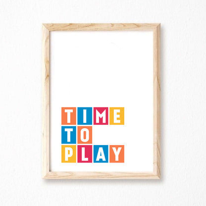 Time To Play Poster by SixElevenCreations Product Code SEP0045