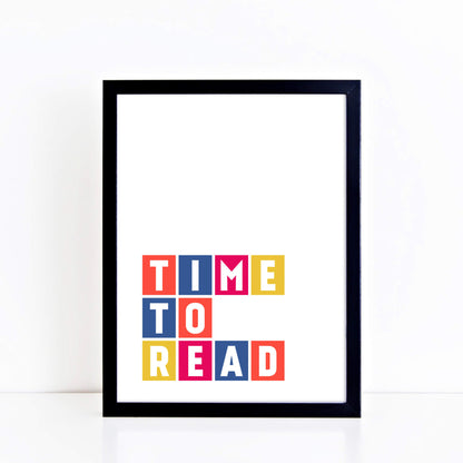 Time To Read Wall Art Print by SixElevenCreations Product Code SEP0047