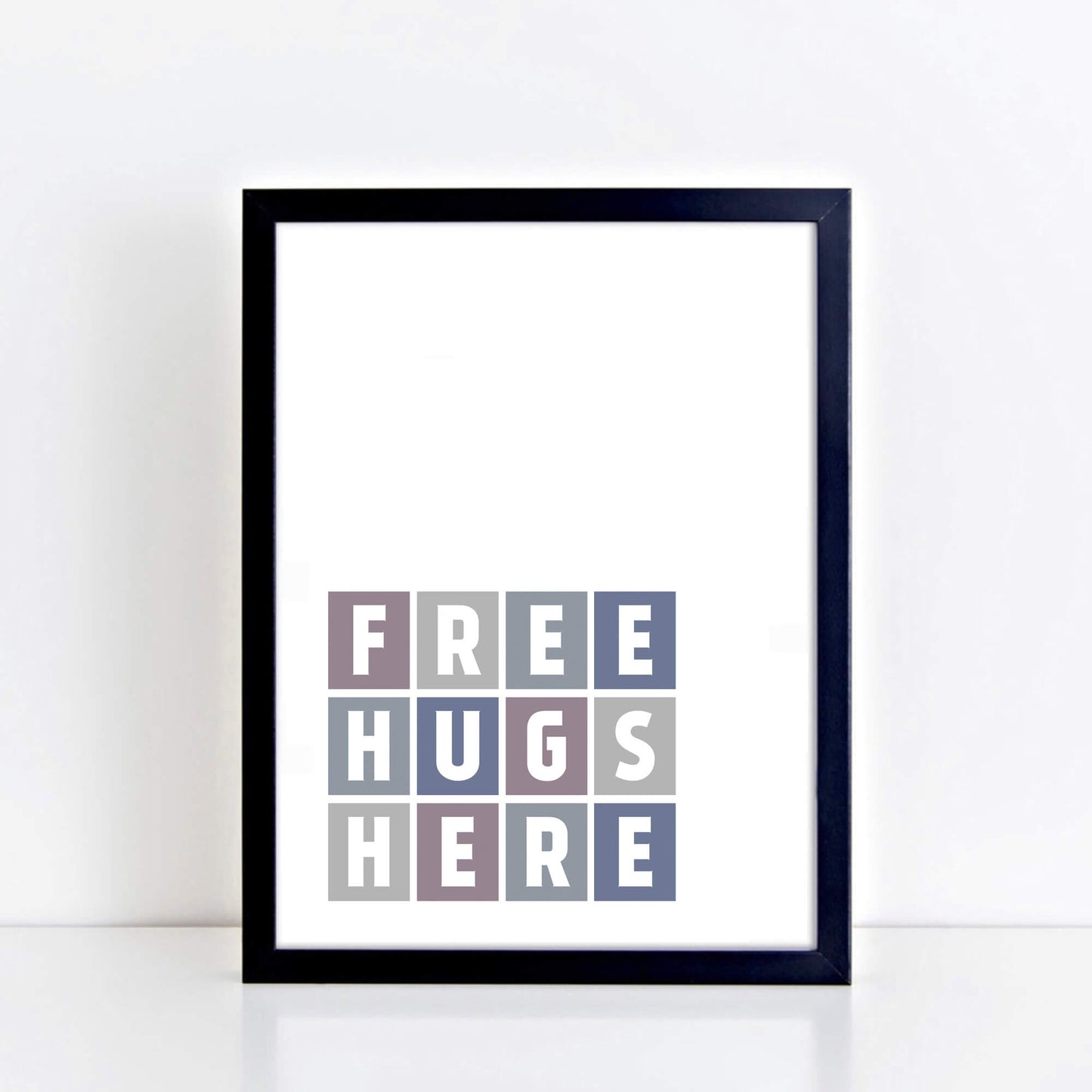 Free Hugs Here Wallprint by SixElevenCreations Product Code SEP0059