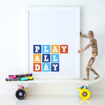 Play All Day Kids Wall Art by SixElevenCreations Product Code SEP0060