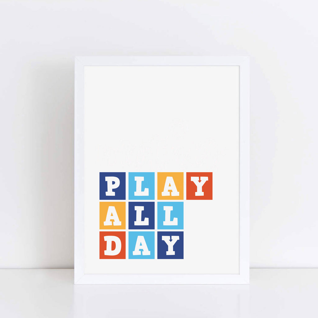 Play All Day Kids Wall Art by SixElevenCreations Product Code SEP0060