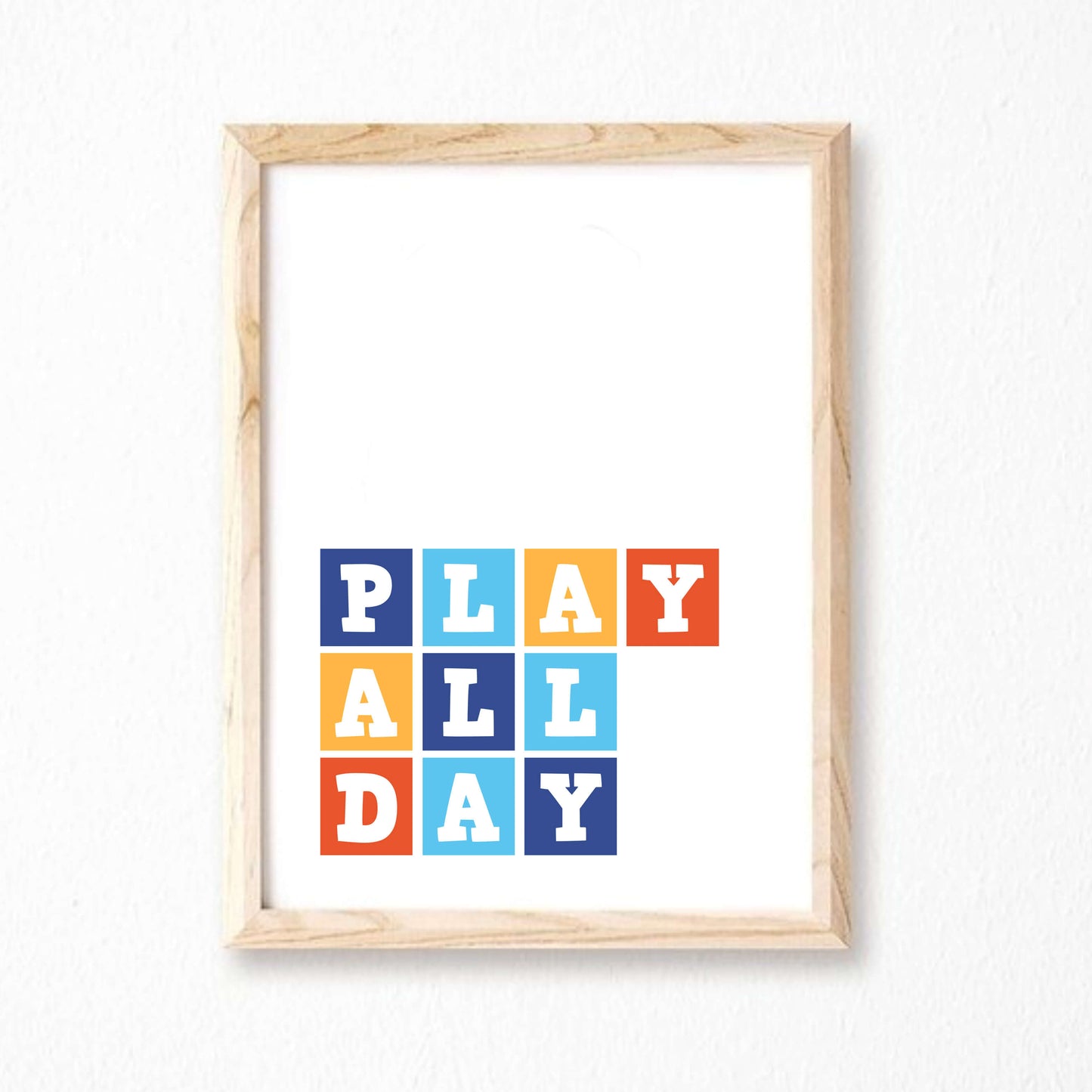 Play All Day Kids Wall Art by SixElevenCreations Product Code SEP0060