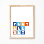 Play All Day Kids Wall Art by SixElevenCreations Product Code SEP0060