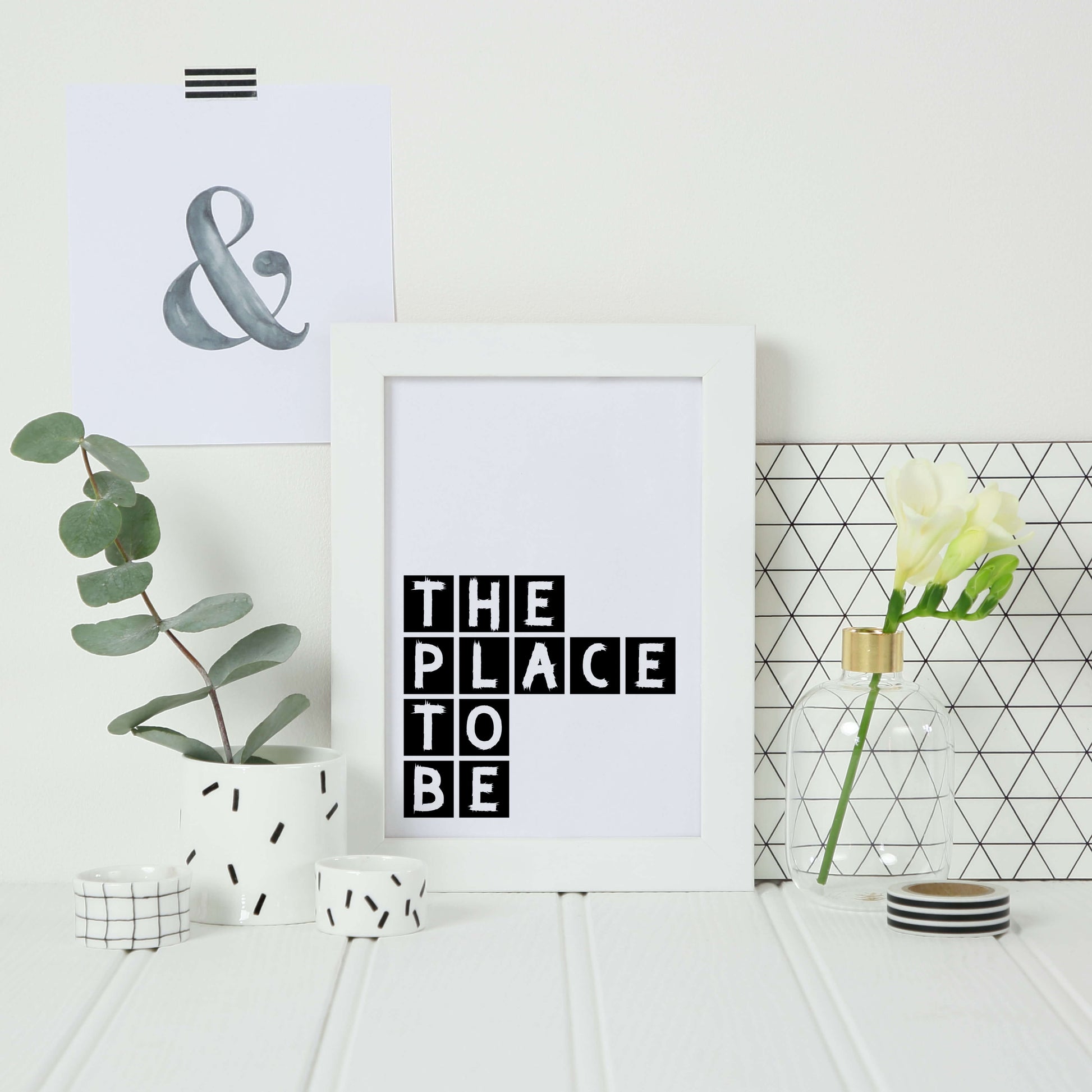 The Place To Be Typography Wall Art by SixElevenCreations Product Code SEP0073