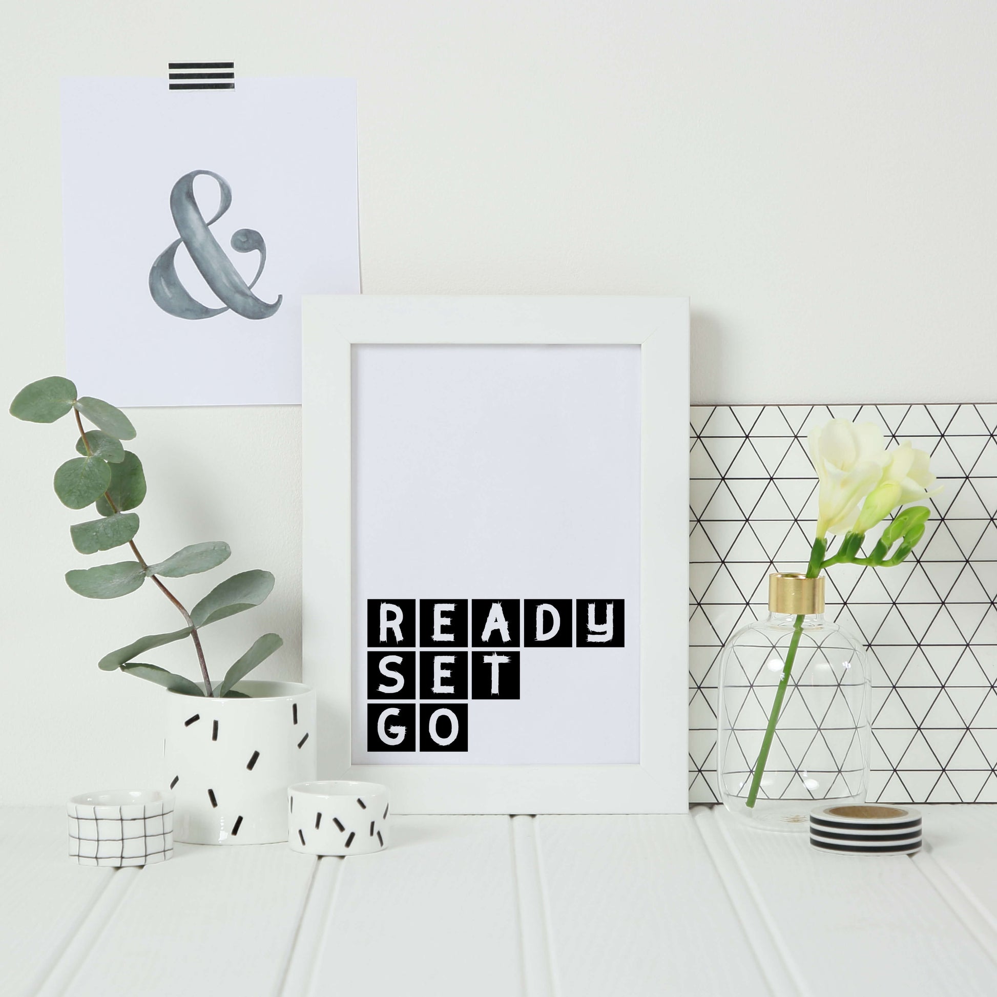Ready Set Go Typography Print by SixElevenCreations Product Code SEP0075