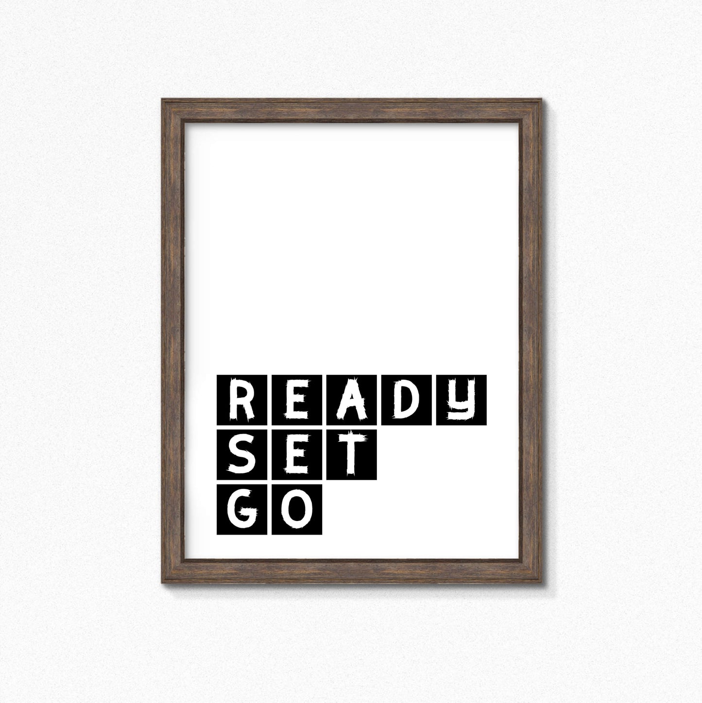Ready Set Go Typography Print by SixElevenCreations Product Code SEP0075
