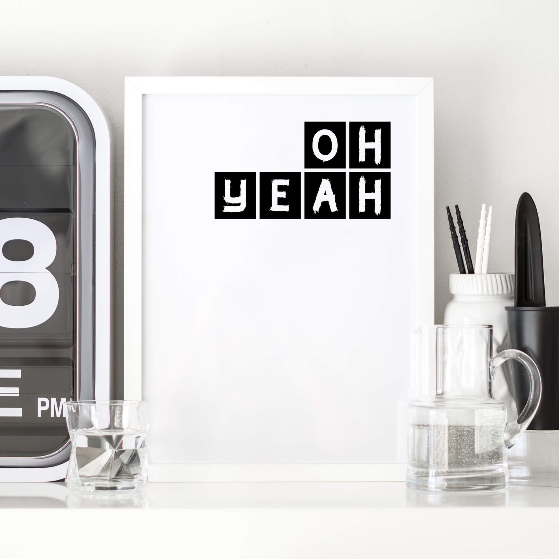 Oh Yeah Typography Print by SixElevenCreations Product Code SEP0079
