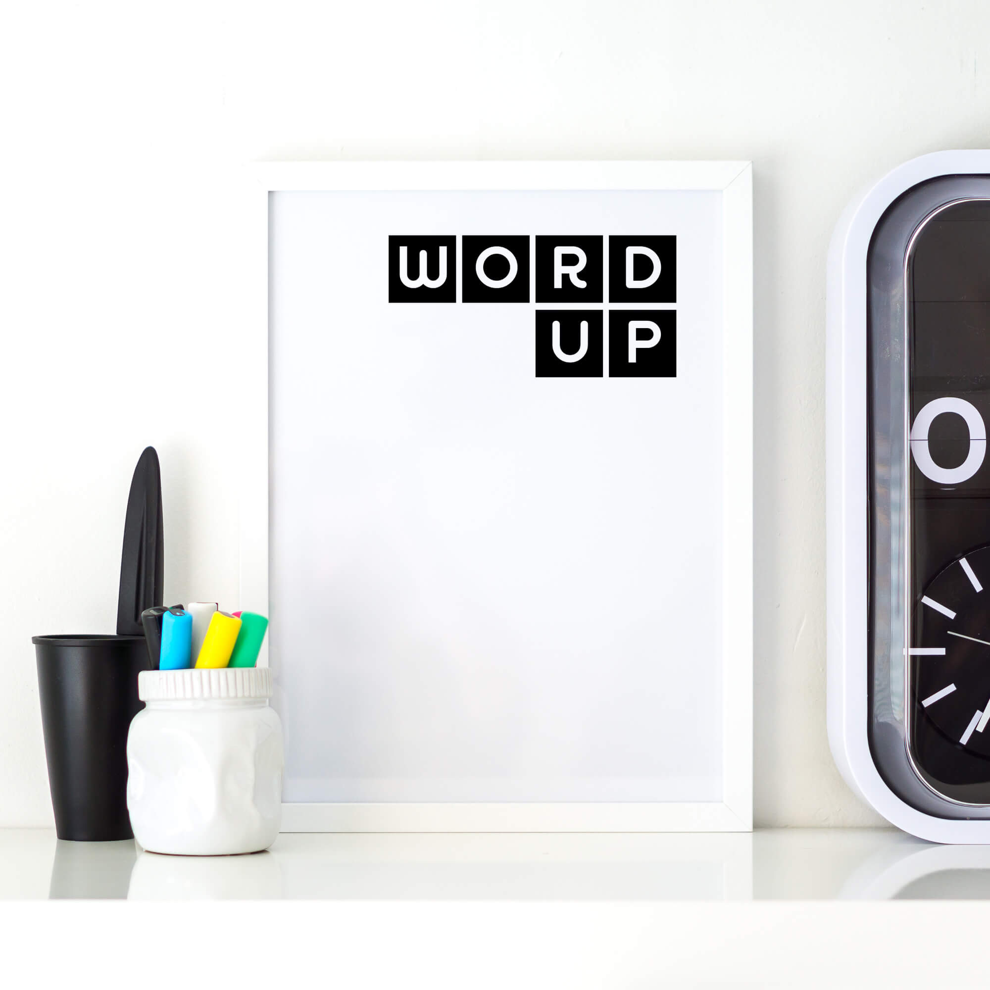 Word Up Monochrome Art Print by SixElevenCreations Product Code SEP0080