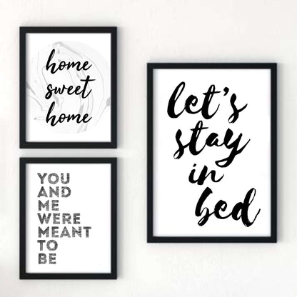 Let's Stay In Bed Wall Art by SixElevenCreations. Product Code SEP0104